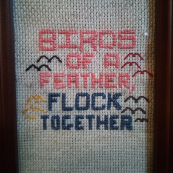 Framed Cross Stitch Quote - Picture 2 of 2